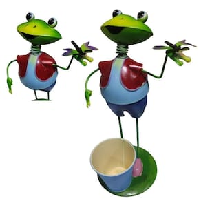 Boneco Sapo Jardim Balde De Flor Decoraçao Quintal Varanda Ambiente Externo Enfeite