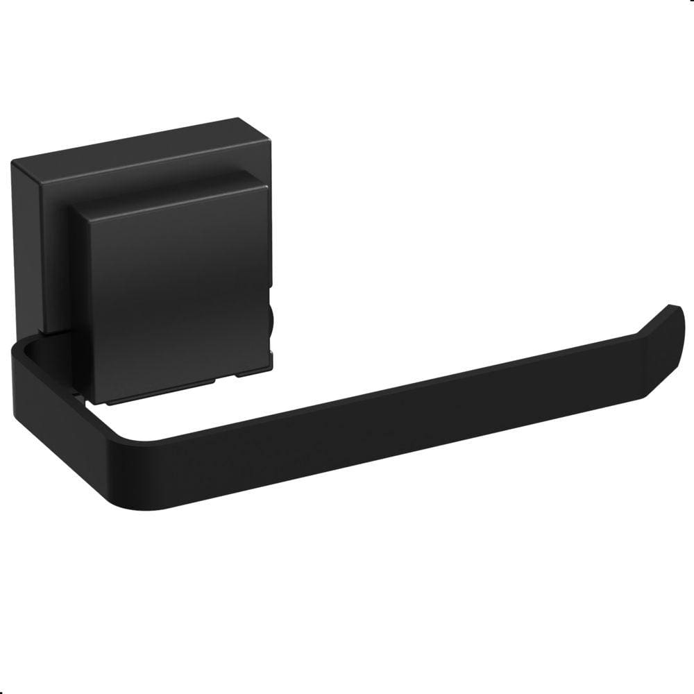 Porta Papel Higiênico Com Ventosa Preto F.Max