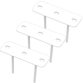 03 Suportes 2 Espetos Estacas Chão Refletor 03 Cjts - Branco