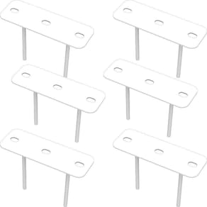 06 Suportes 2 Espetos Estacas Chão Refletor 06 Cjts - Branco