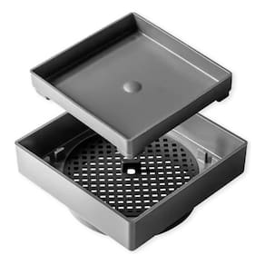 Ralo 10x10 Oculto Seca Piso-porcelanato Inteligente Cinza