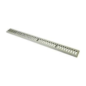 Ralo Grelha Linear Com Caixilho Em Alumínio Bege 8x100cm
