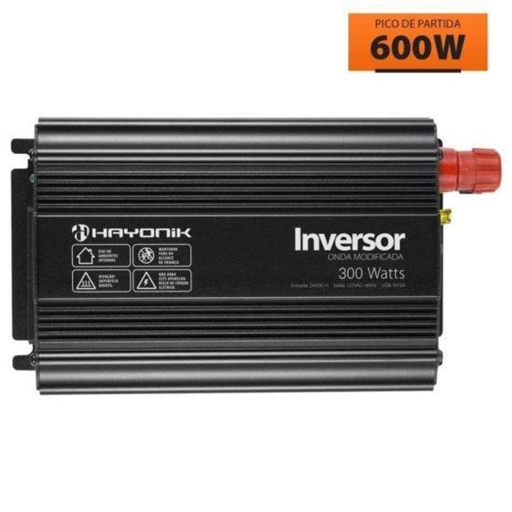 Inversor De Onda Modificada 300w 24vdc-127v Pw11-8 Off Grid Hayonik [f003]