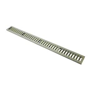 Ralo Grelha Linear Com Caixilho Em Alumínio Bege 20x100cm