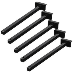 05 Suportes Refletor Fachada Banner Braço 20cm 05 Cj - Preto