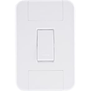 Conjunto 4x2 Com 1 Interruptor Simples 10 A 250 V Tramontina Tablet Branco Tramontina