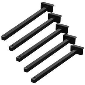 5 Suportes Refletor Fachada Banner Braço 100 Cm 05 Cjt - Preto
