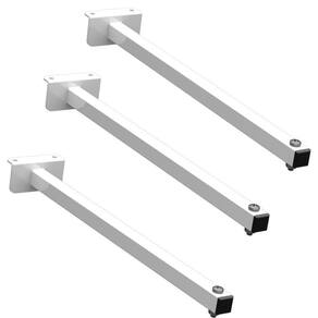 03 Suportes Refletor Fachada Banner Braço 20cm 03 Cj - Branco