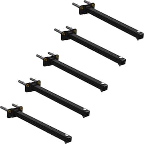 05 Suportes Refletor Base Reta Braço 60 Cm 5 Cjts - Preto
