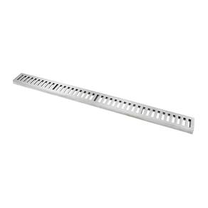 Ralo Grelha Linear Caixilho Em Alumínio Escovado 20x100cm