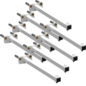 08 Suportes Refletor Base Reta Braço 60 Cm 8 Cjts - Branco