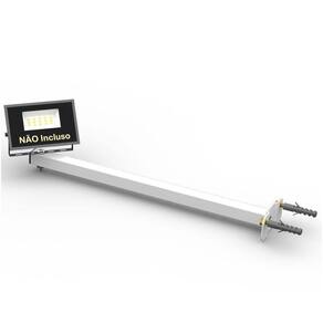 06 Suportes Refletor Base Reta Braço 40 Cm 6 Cjts - Branco