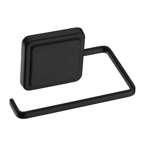 Papeleira Preto Fosco Fixação Por Adesivo Norbond Porta Papel Higienico Banheiro Future 182pt