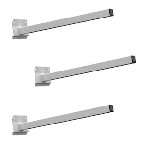 03 Suportes Refletor Base Inclinada Braço 40 Cm 03 Cj - Branco