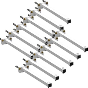12 Suportes Refletor Base Reta Braço 60 Cm 12 Cjts - Branco