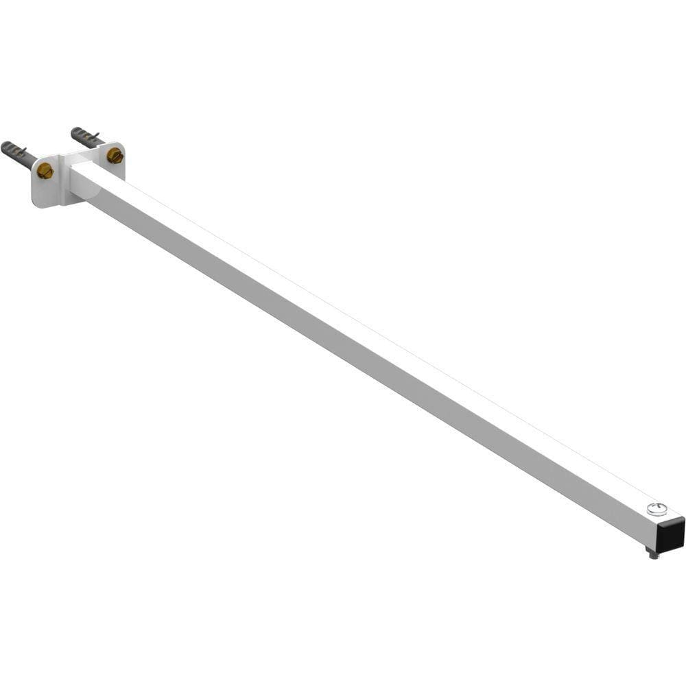 Suporte Refletor Base Reta Braço 80 Cm - Branco