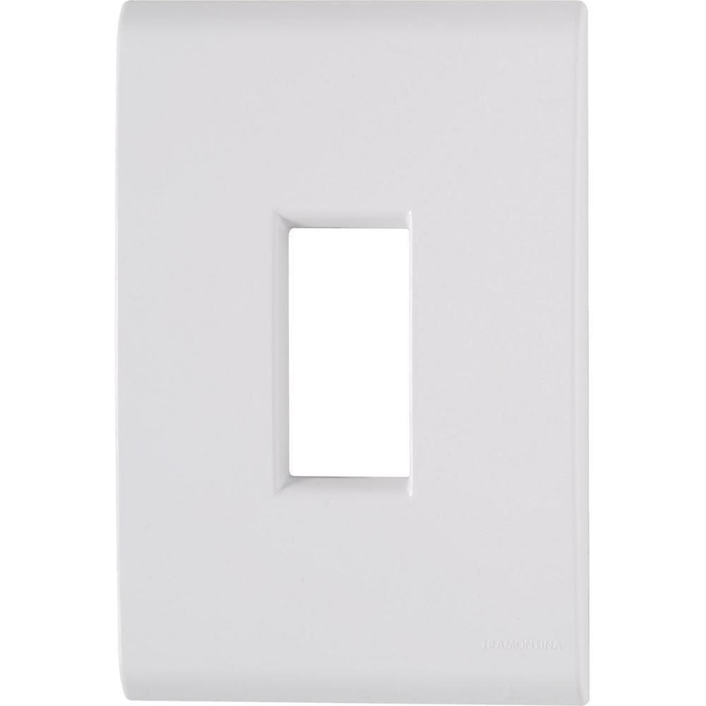 Placa 1 Posto Vertical 4x2 Tramontina Liz Branca 120 Unidades