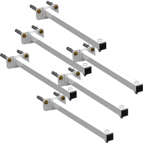 06 Suportes Refletor Base Reta Braço 60 Cm 6 Cjts - Branco