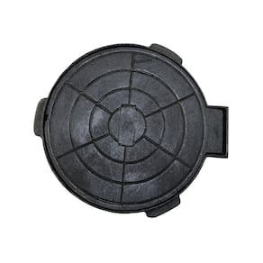 Tampa Tampão De Chão Passagem Articulado Ferro Fundido 32cm