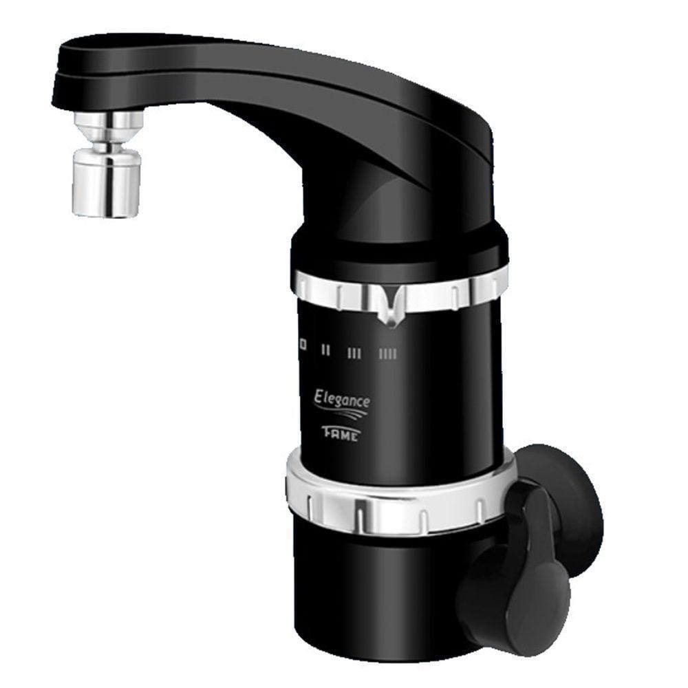 Torneira Elétrica Bica Alta Móvel 4t De Parede Elegance Fame - Preta Voltagem:127v 127v