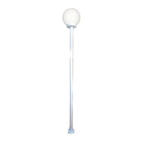 Poste E Luminária Colonial Globo G De Jardim Branco 300cm