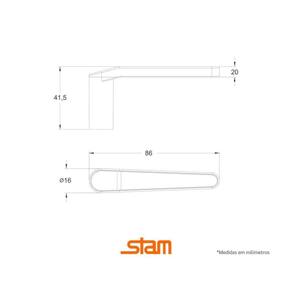 Fechadura Inox Polido Broca 40 - Stam Banheiro 823/03