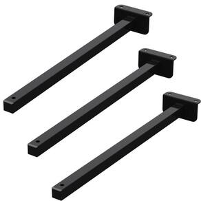 03 Suportes Refletor Fachada Banner Braço 30cm 03 Cj - Preto