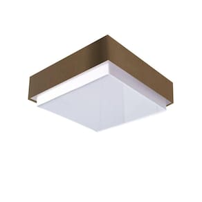 Plafon Quadrado Vivare Md-3090 Cúpula Em Tecido 45x45cm Cáqui Bivolt