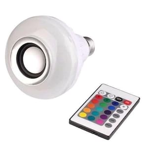 Lampada Musical De Led Bulbo Bluetooth Rgb E Controle
