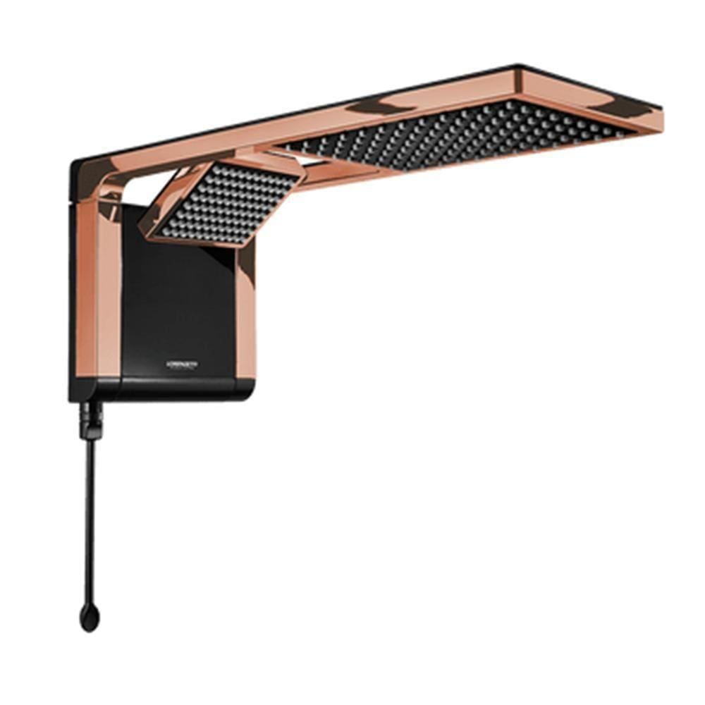 Ducha Chuveiro Acqua Duo Alta Vazão Lorenzetti - Preto E Rose Gold Voltagem:220v 220v