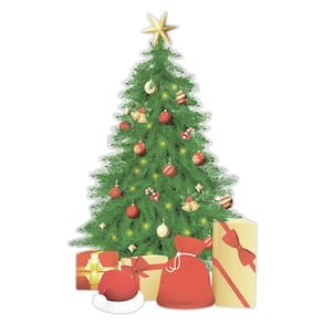 Árvore De Natal Adesivo De Parede E Vitrine Decorativo