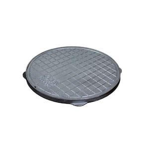 Tampa Tampão De Chão T032 Em Alumínio Circular Simples 32Cm
