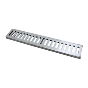 Ralo Grelha Linear Com Caixilho Em Alumínio Polido 8x50cm