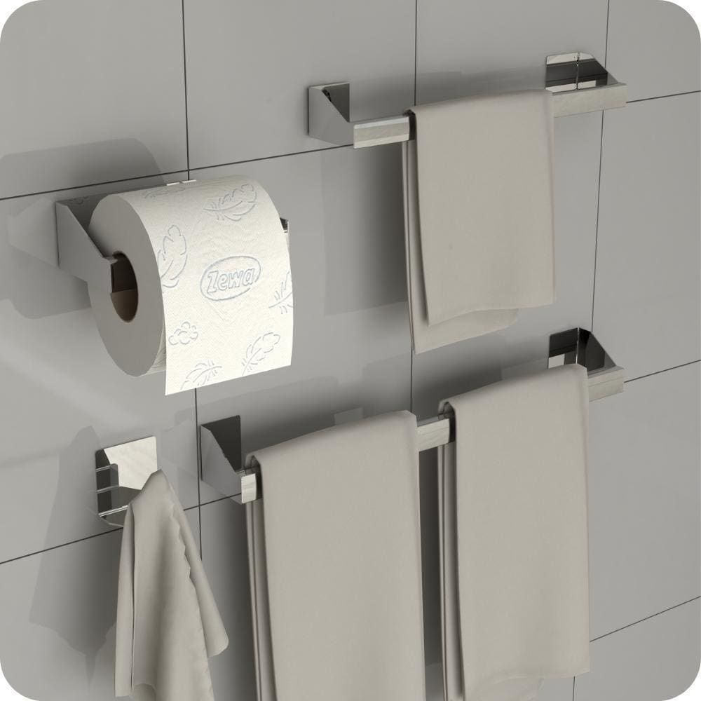 Kit Acessórios Para Banheiro Inox 4 Peças Master Slim Df