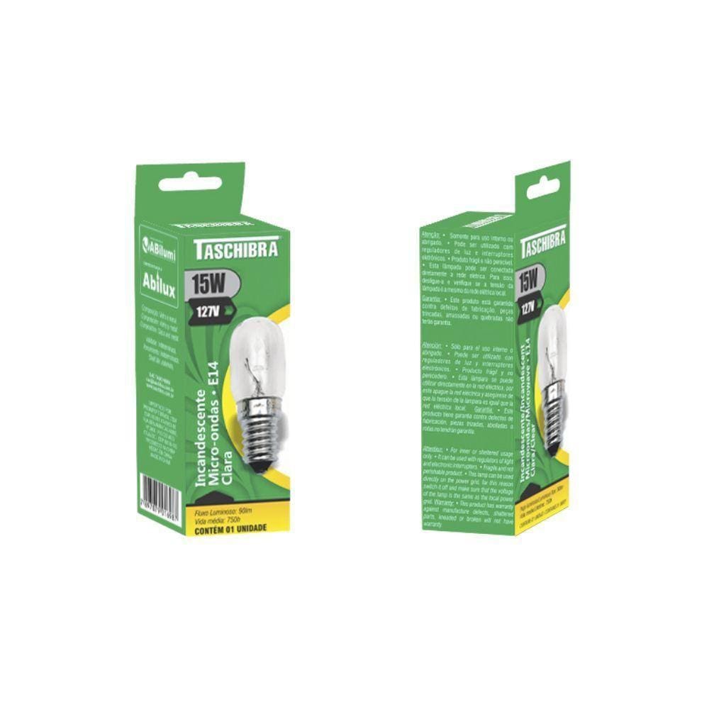 Lâmpada Taschibra Fogão/forno/microondas T22 15w E14 110v