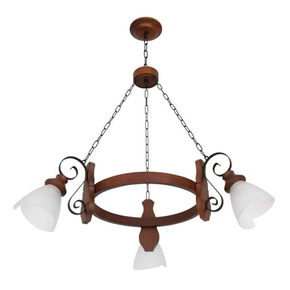 Lustre Country Envelhecido 3 Lâmpadas 943E