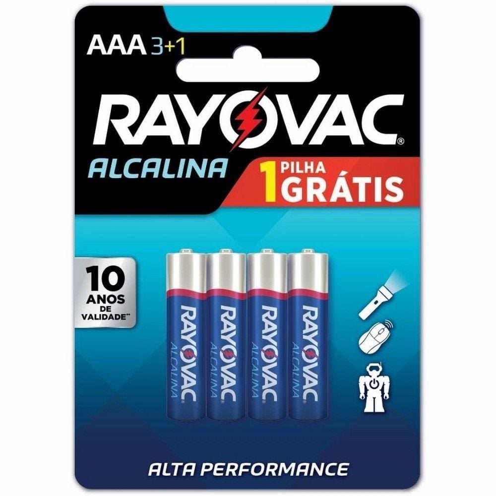 Pilha Alcalina Aaa Com 4 20324