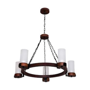 Lustre Country Envelhecido 5 Lâmpadas 1105E