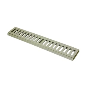Ralo Grelha Linear Com Caixilho Em Alumínio Bege 8x50cm
