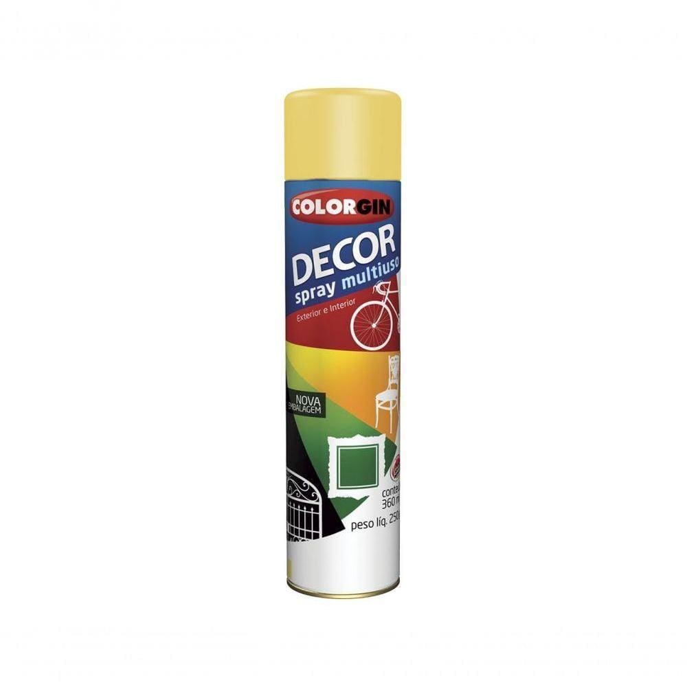 Tinta Spray Colorgin Decor Amarelo (Nr23-Onu 1950) C/6Pcs