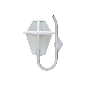 Luminária Imperial Braço Curvo Parede Alumínio Branco 56x38