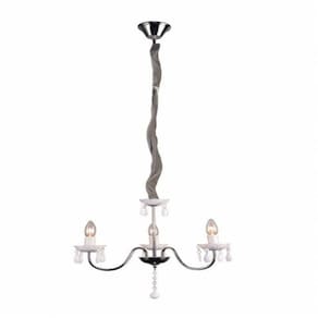 Lustre Treviso Clean 3X42W E14 Aço Com Banho Cromo