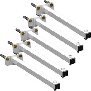 05 Suportes Refletor Base Reta Braço 40 Cm 5 Cjts - Branco