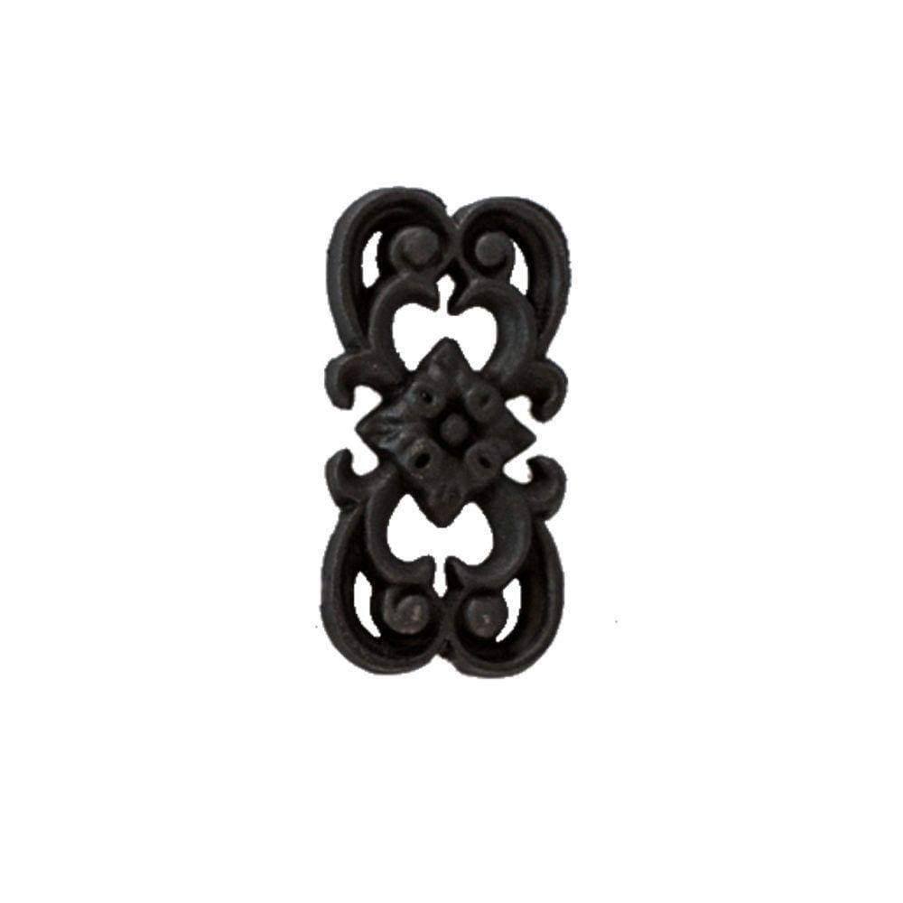 Florão Ornamento Grade Em Ferro Fundido Decoração N01 17X8Cm