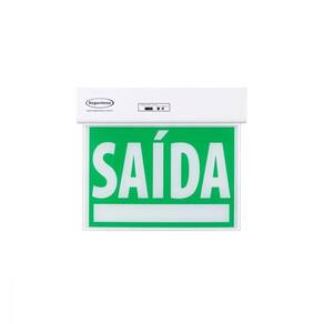 Sinalização De Saída Dupla Face Verde Emergência C/Adesivo