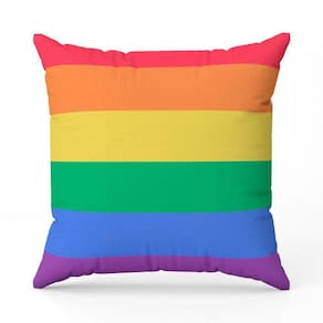 Almofada Avulsa Cheia Estampada Bandeiras Lgbt Cores 45cm X 45cm Com Refil Cor Lgbt