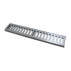 Ralo Grelha Linear Com Caixilho Em Alumínio Escovado 15x50cm