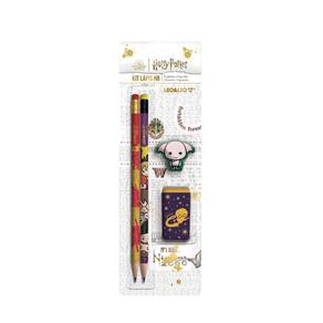 Kit Escolar 2-Lápis 1-Borracha 1-Apontador Temático Divertido Leo&Leo