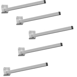 05 Suportes Refletor Base Inclinada Braço 70 Cm 05 Cj - Branco