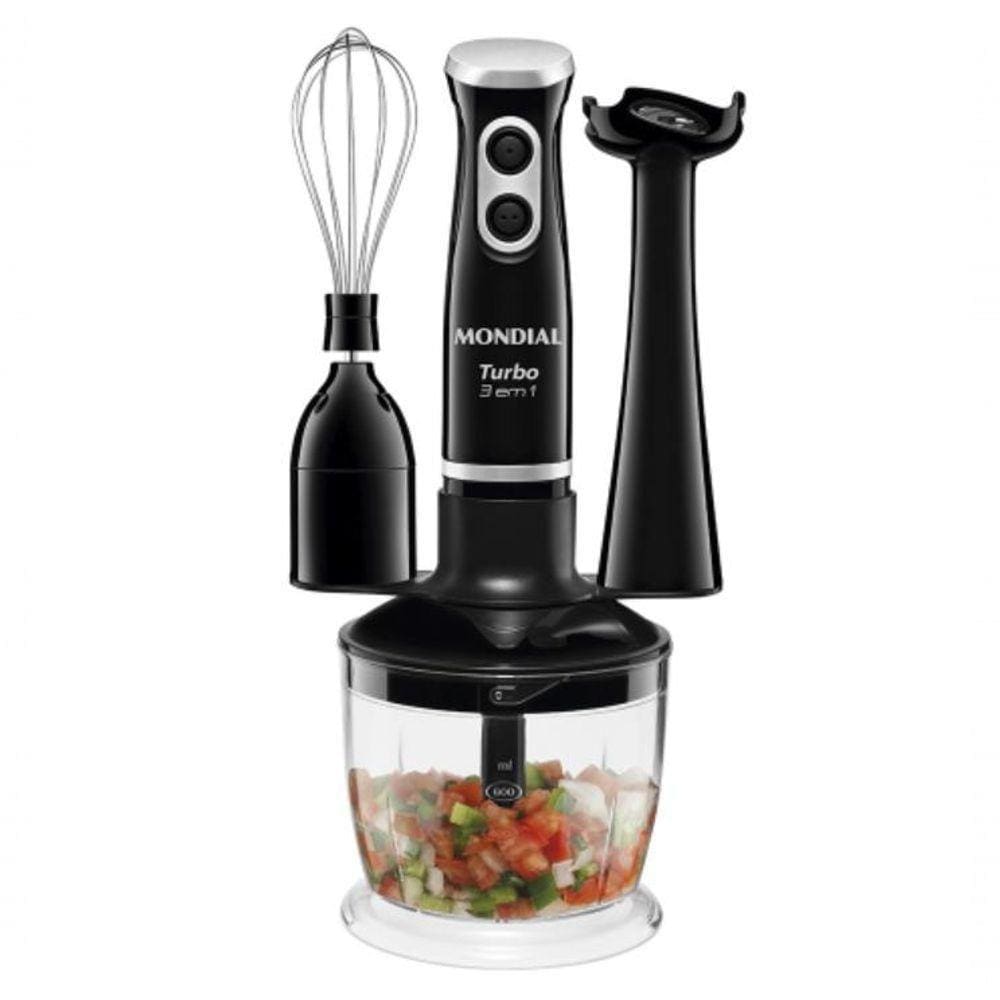 Mixer Mondial Turbo 3 Em 1 350W M-14 - 77058-01 Preto 110 Volts